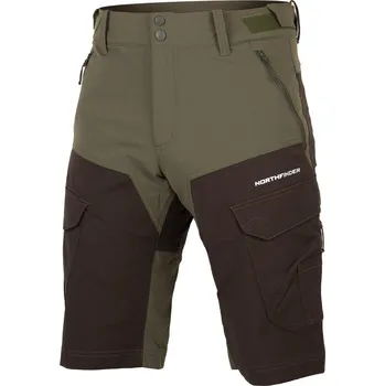Pánské kraťasy Northfinder Pánské outdoorové hybridní kapsáčové šortky CASTOR, zelená, XL 175449