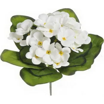 umělá květina Canea Fialka africká 16 cm bílá