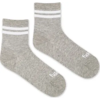 Dámské ponožky Tříčtvrteční ponožky Proužek šedé S (35-38)