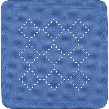 Sada koupelnových doplňků Spirella protiskluzová podložka do sprchy Alaska, modrá, PVC, 55 × 55 cm