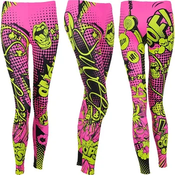 Dívčí legíny SWEEP SKPT016 COMIX růžová/citronová 158