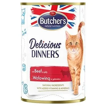 Krmivo pro kočku Butcher's Cat Delicious hovězí v želé konz. 400g