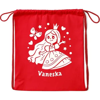 Městský batoh Vak Princezna se jménem Barva: Červená