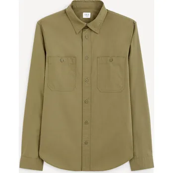 Pánská košile Celio Košile regular Gagusti2 1140417 Khaki XL