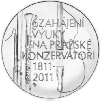 Česká republika. 200 Kč 2011. Zahájení výuky na Pražské konzervatoři. Běžná kvalita.