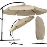 Zahradní skládací slunečník LEVI 300 cm, béžovohnědý + obal zdarma