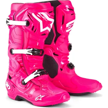 Moto obuv Boty tech 10, alpinestars (růžová/černá/bílá, vel. 42)
