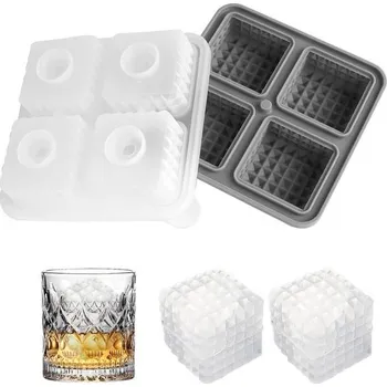 Silikonová miska na led Adorila, 4 přihrádky