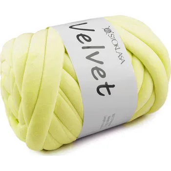 Stoklasa Chunky příze Marshmallow Velvet – světlá žlutá