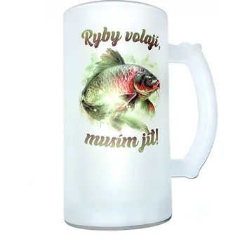 Sklenice Sportcarp Půlitr - Ryby volají musím jít