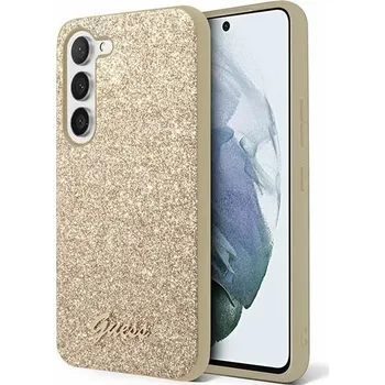 Kryt Original Faceplate Case Guess Guhcs24Mhggshd Samsung Galaxy S24 Plus (Glitter Script / Gold)