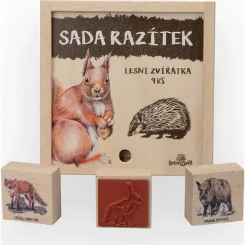 Dětské razítko Lesní svět | Razítka 9 kusů - Lesní zvířátka