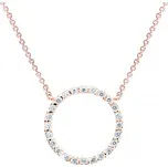 Cutie Jewellery Náhrdelník z růžového zlata se zirkony Z6323-40-10-X-4 45 cm + 2 měsíce na vrácení zboží