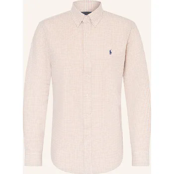 Pánská košile Polo Ralph Lauren Pánská Košile Custom Fit, béžová / bílá, 40