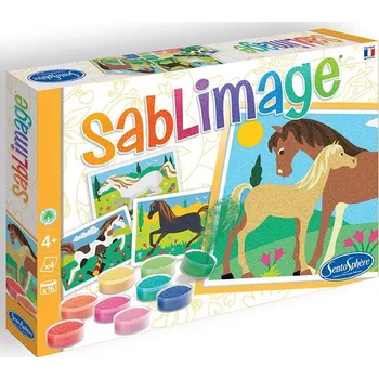 kreativní sada SentoSphere Obrázky z písku Koně