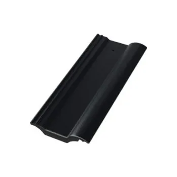 betonová krytina BETONPRES EXCLUSIV Půlená taška 1/2 Uhlově černá