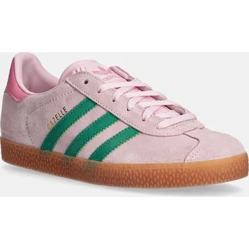 Dámské tenisky Dětské semišové sneakers boty adidas Originals GAZELLE růžová barva, JP7128 30X, EUR 38 2/3