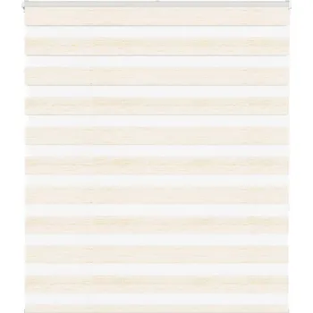 Roleta vidaXL Zebra roleta 135x150cm šířka látky 130,9cm polyester [4014762] Barva: Mramorově béžová