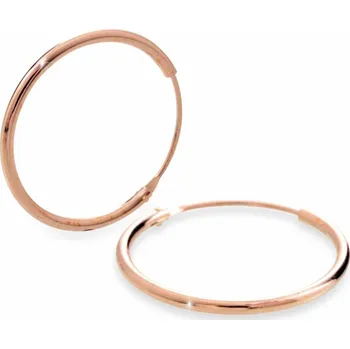 Náušnice Stříbrné náušnice kroužky Rose gold Gina - 20 mm