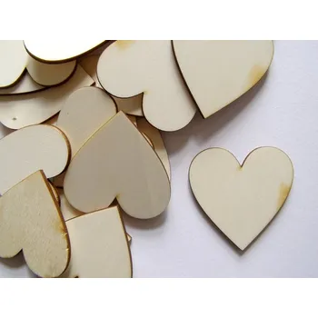 Vánoční dekorace Dřevěný výřez srdíčko č.1 vel.5