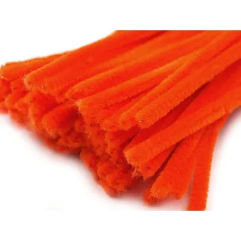 Hobby drát Chlupaté drátky na tvoření Ø6 mm délka cca 30 cm Varianta: 6 (A006) oranžová neon, Balení: 20 ks