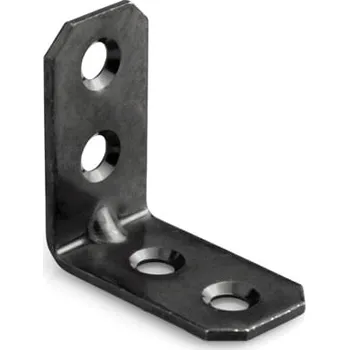 Nábytkové kování Interex Spojovací úhelník 30 x 30 mm - 10 ks / Černý zinek