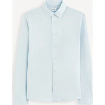 Pánská móda Celio Bavlněná košile Vajersey 1138560 Modrá XXL