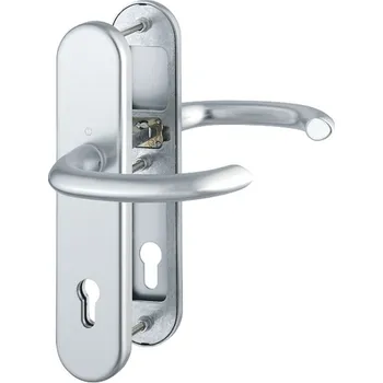 Dveřní kování Hoppe Bezpečnostní kování Marseille bez překrytu Provedení: klika/klika, Povrch: elox stříbrný - F1, Rozteč: 90