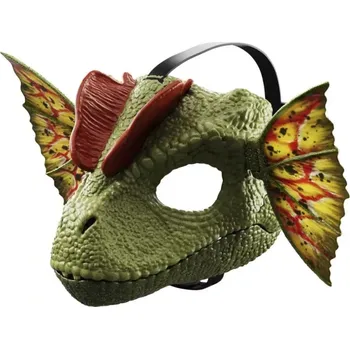 Figurka Dilophosaurus maska Jurský svět se zvuky a vodním efektem