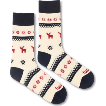 Dámské ponožky Ponožky Vánoční Jelenek Světlý S (35-38)