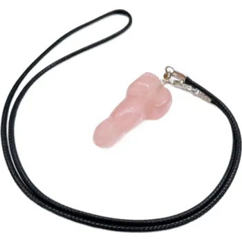 Přívěsek Růženin Penis amulet pro plodnost, přívěsek přírodní kámen ručně broušený 3 cm, kámen lásky