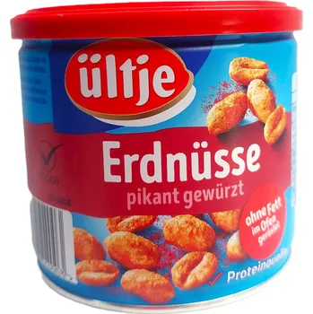 Slaná pochutina ÜLTJE Erdnüsse pikant gewürzt - pikantní pražené arašídy - 180g