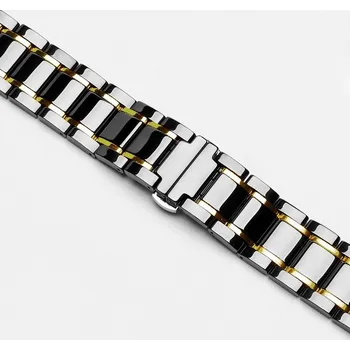 Řemínek na hodinky AW Apple Watch řemínek - Ceramic STRIPE Šířka uchycení řemínku: 44/45/46/49mm, Barva: Gold proužky IR-AWGW-0010