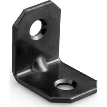 Nábytkové kování Interex Spojovací úhelník 20 x 20 mm - 10 ks / Černý zinek