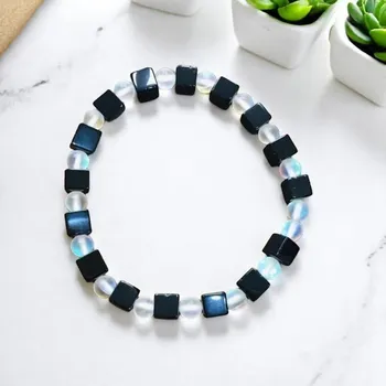 Drahý kámen Náramek Onyx, opalit