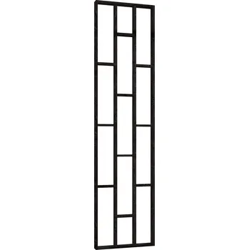 Paraván Windu Policový regál, Černý, 2500x64 mm