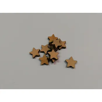 Vánoční dekorace Dřevěný výřez hvězda pěticípá kulatá střední