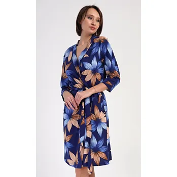 Dámský župan Vienetta Dámský župan krátký Sarah: tmavě modrá M