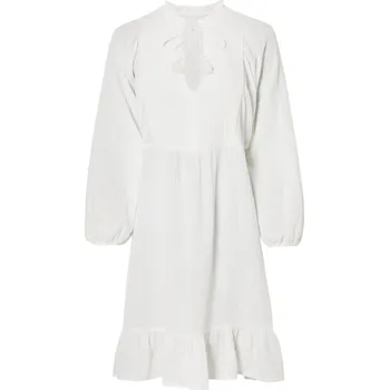 Dámské šaty esmara® Dámské mušelínové šaty, z čisté bavlny (bílá, 34)