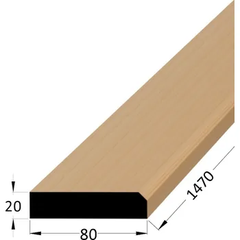 Dveřní práh s fazetou - BK 1450x80