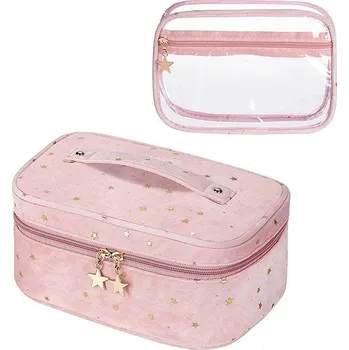Kosmetická taška LIVEFY Kosmetická taška Stars 2 in 1 růžová