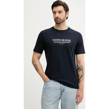 Pánské tričko Bavlněné tričko Tommy Hilfiger MW0MW40324 námořnická modř 59X, vel. S