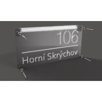 Domovní cedule Sada k podsvícení domovního čísla - POPIS Volba trafa: Skříňové - do rozvaděče