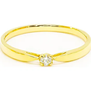 Prsten Zásnubní prsten ze žlutého zlata s diamantem 21ZP2501172E