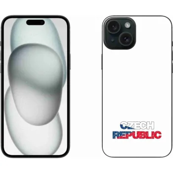 Pouzdro na mobilní telefon Gelový kryt mmCase na iPhone 15 Plus - Czech Republic bílé pozadí