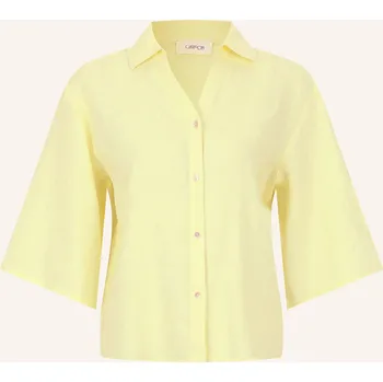 Dámská halenka Cartoon Dámská Lněná Košilová Halenka S 3/4 Rukávy, žlutá, 38