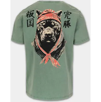 Pánská móda PitBull West Coast Triko Bravery 190 Denim Washed - zelené - PWC_PTBRAVERY_GREEN Velikosti: XXL