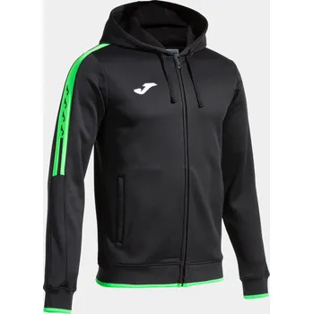 Pánská mikina Mikina s kapucí JOMA OLIMPIADA Hoody černo fluor zelená Velikost: 4XL