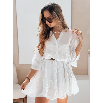 Dámské šaty Bílé letní mušelínové šaty LYVONNE DStreet bílá 3336061