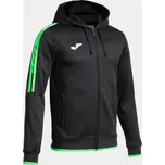 Mikina s kapucí JOMA OLIMPIADA Hoody černo fluor zelená Velikost: 2XS